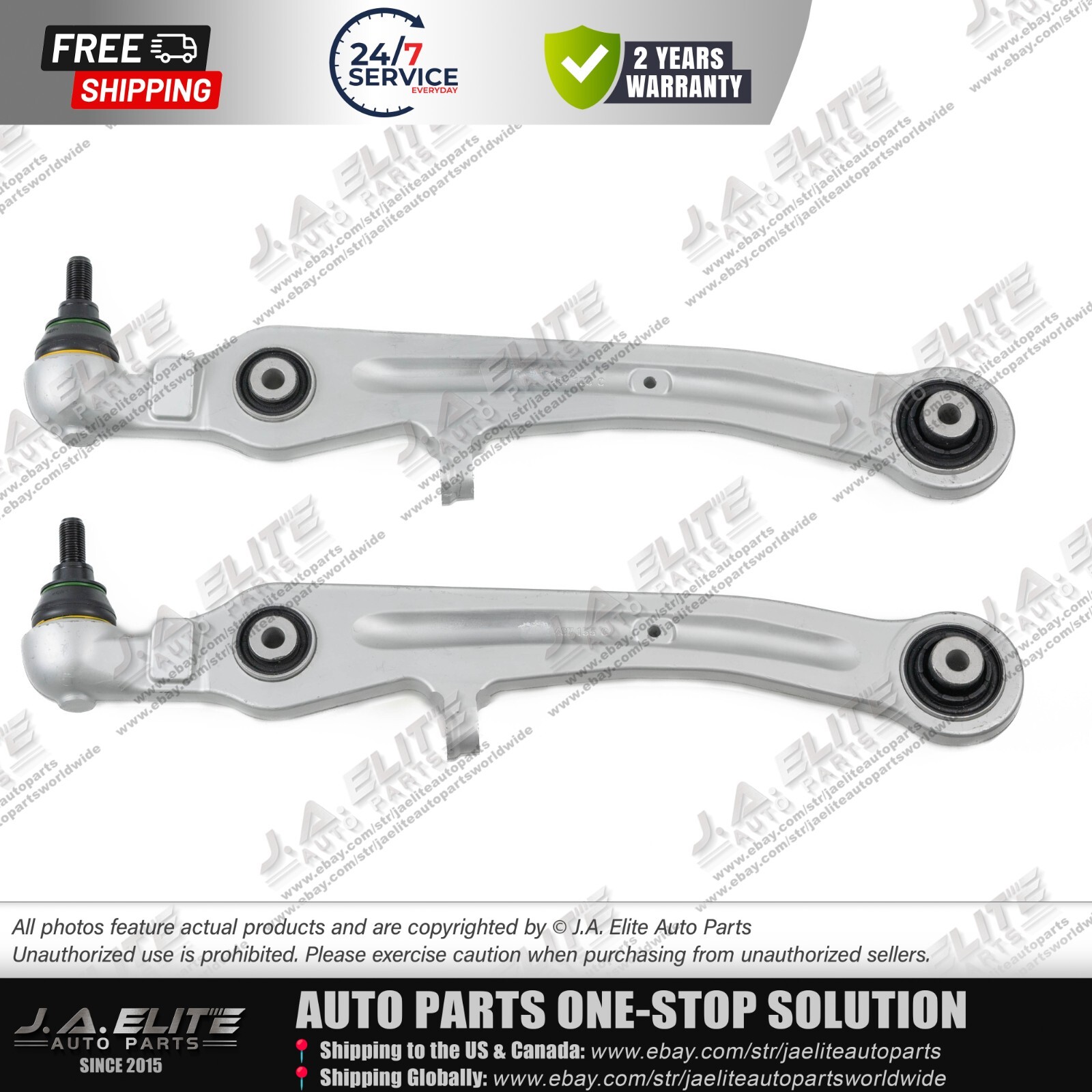 2pcs Front Lower Control Arm fit Bentley Continental & Flying Spur 3W0407151B