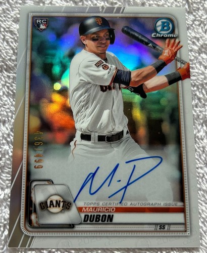 2020 Bowman Chrome MAURICIO DUBON #CRA-MD Rookie Autograph 436/499 Houston Astro