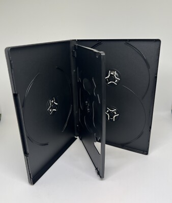 25 PCS NEW SLIM 14MM MULTI 5 DVD CD CASES BOX, BLACK, DH5BLK