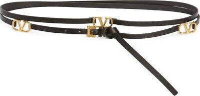 VALENTINO GARAVANI VLOGO Skinny Leather Wrap Belt Size 100 VALENTINO GARAVANI VLOGO Skinny Leather Wrap Belt Size 100