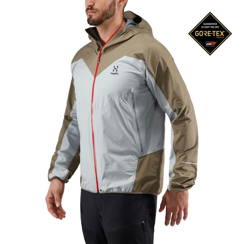 Haglofs Hombre L.I.M GORE-TEX Comp Chaqueta Top Gris Arena Deporte Exterior