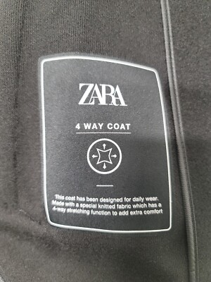 Zara Women's 4-Way Coat Long Black Size Medium | eBay