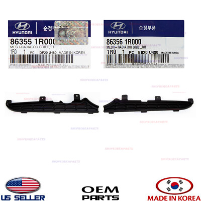 MESH RADIATOR GRILLE LEFT + RIGHT set 2pcs  GENUINE  HYUNDAI ACCENT 2012-2014 