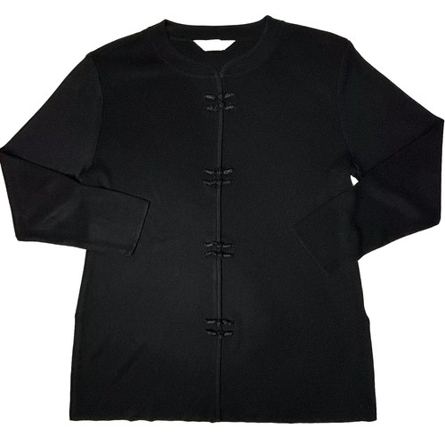Exclusively Misook Cardigan Large Tunic Santana Knit Toggle Loop Asian Inspired - Picture 12 of 12