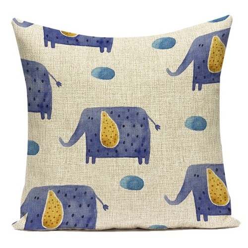 Animal Elephant Hot Air Balloon Cushion Cover Engineering Vehicle Pillow Case - Picture 13 of 56