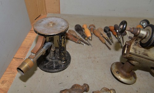 Jewelers tool lot Boley Lathe silversmith hammer vise & anvil pliers punches die - Picture 2 of 11