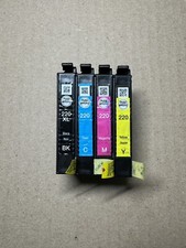 4pk Genuine Epson 220XL Black  220 Color Ink WF2630 WF2760 WF2660 NOT Initial 