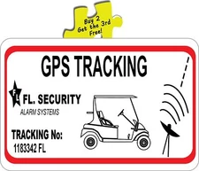 GPS Tracking System Golf Cart E-Z-Go Club Car Decal Sticker p592 3.0"x 4.5"