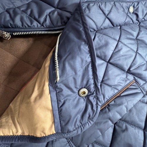 Peter Millar Jacket Mens XL Blue Suffolk Quilted Travel Coat Puffer Adult Preppy - Picture 4 of 11