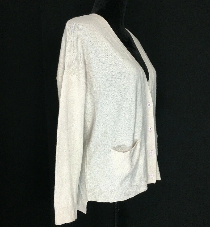 Cárdigan ACROBAT XS PEQUEÑO Rubor Lana Cachemira Bl Bolsillo Suéter de Gran Tamaño Foto 2 de 4