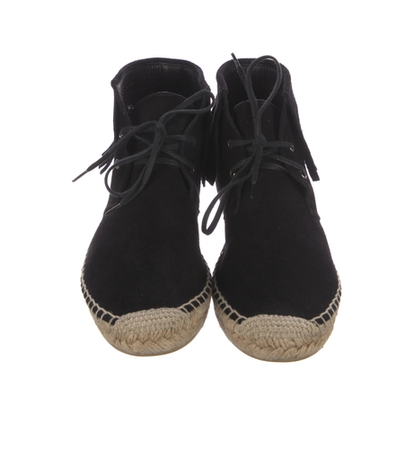 Saint Laurent Wildleder Fransen Espadrille Schnürstiefel - Bild 3 von 5