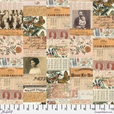 Free Spirit Tim Holtz Palette Orange by Tim Holtz PWTH230 Orange Collage Cotton
