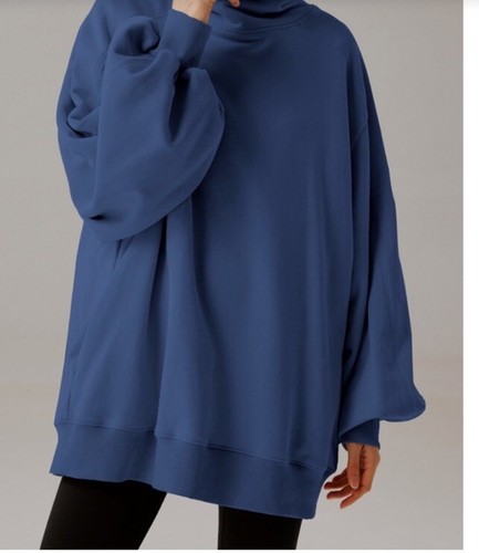 Felpa con cappuccio LIT Activewear oversize sussurrata collo a turtleneck taglia S nuova con etichette - Foto 5 di 10