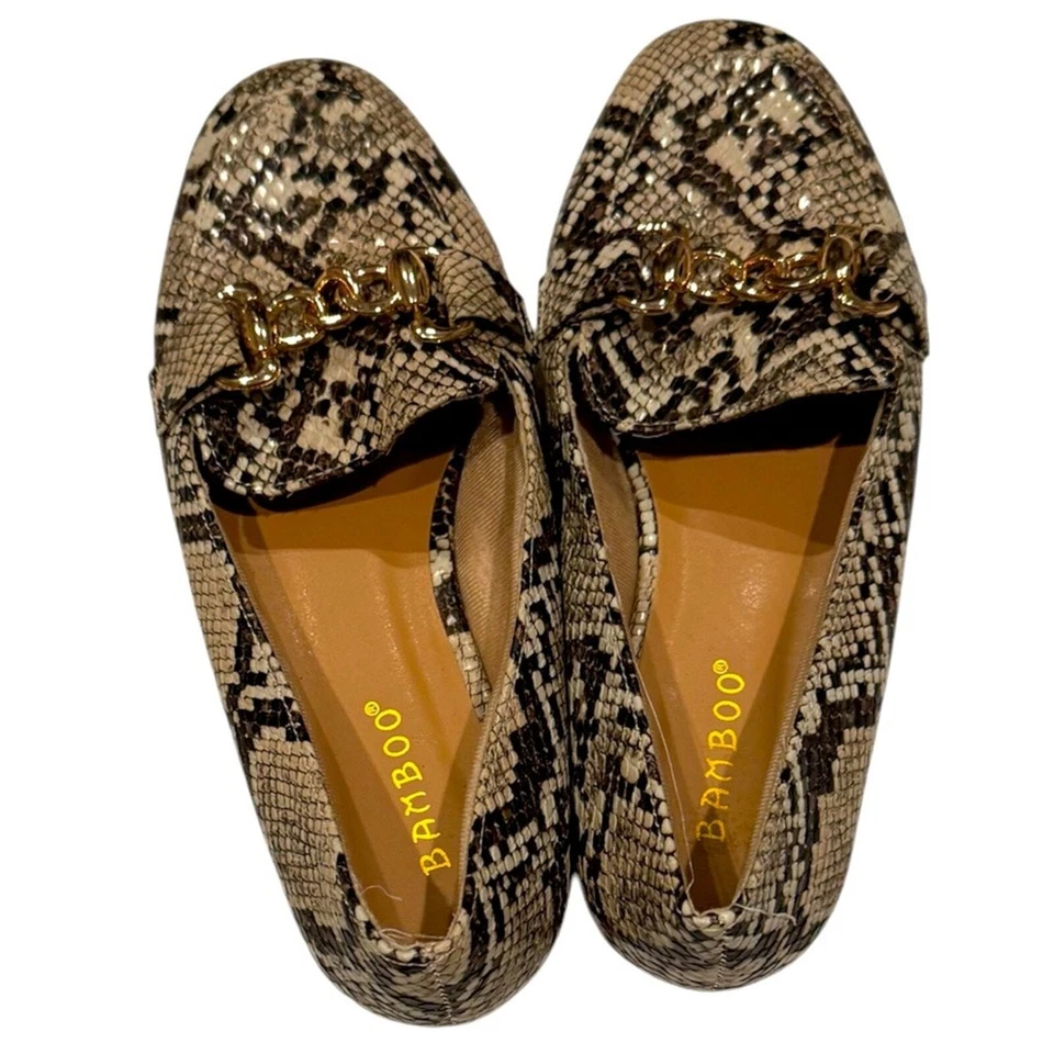 Bamboo Loafer Natural Reptile Print Size 7 - Изображение 3 из 4