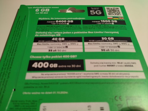 PLUS POLAND KARTA SIM GIGA 6400GB na lata - SZYBKA WYSYŁKA - Zdjęcie 2 z 2