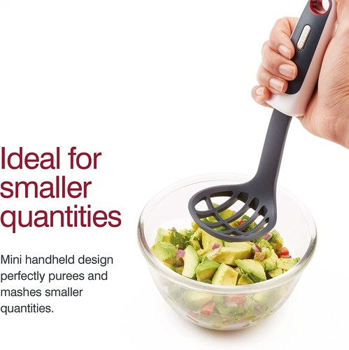 Zyliss Mini Masher Scoop, Nylon, Gray/White, 8.5 in - Picture 6 of 6