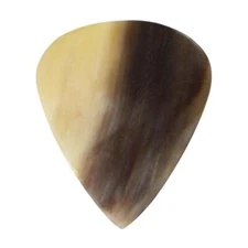 Black And White Buffalo Horn Guitar Pick - 3.0 mm 351 Groove Handmade Plectrum