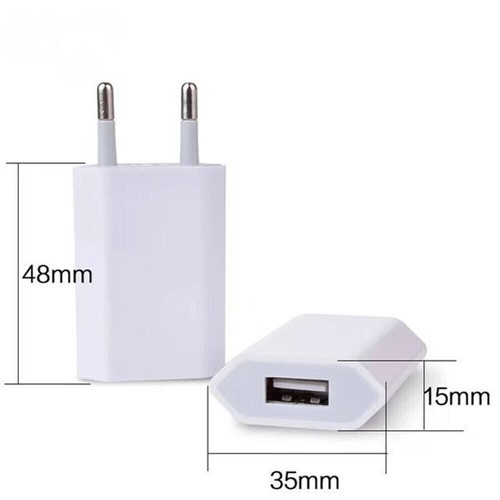 Enchufe USB Europeo Euro Europa UE 2 Pin 5V 1A Adaptador Cargador Micro USB Rápido NUEVO. - Imagen 4 de 15