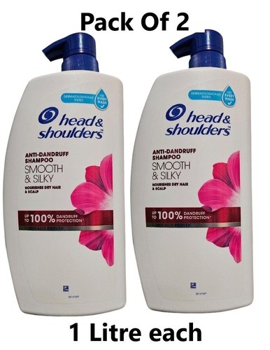 2XHead & Shoulders Anti-Schuppen Shampoo glatt & seidig spendet Feuchtigkeit Kopfhaut 1 Liter