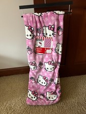 Hello kitty plush pink throw blanket 50 x70 NWT