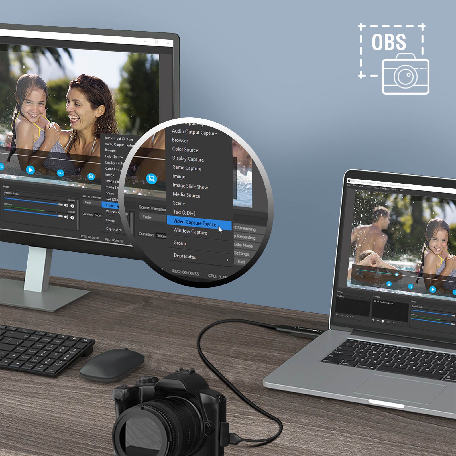 Carte de capture vidéo LinQ HDMI USB boîtier pour diffuser vos sessions de jeu console sur PC - 3