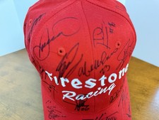 Firestone Red Hat Cap One Size AUTOGRAPHED VARIOUS INDY CAR