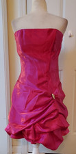 VTG Jessica McClintock Gunne Sax Pink Satin Strapless Prom Party Dress Size 11