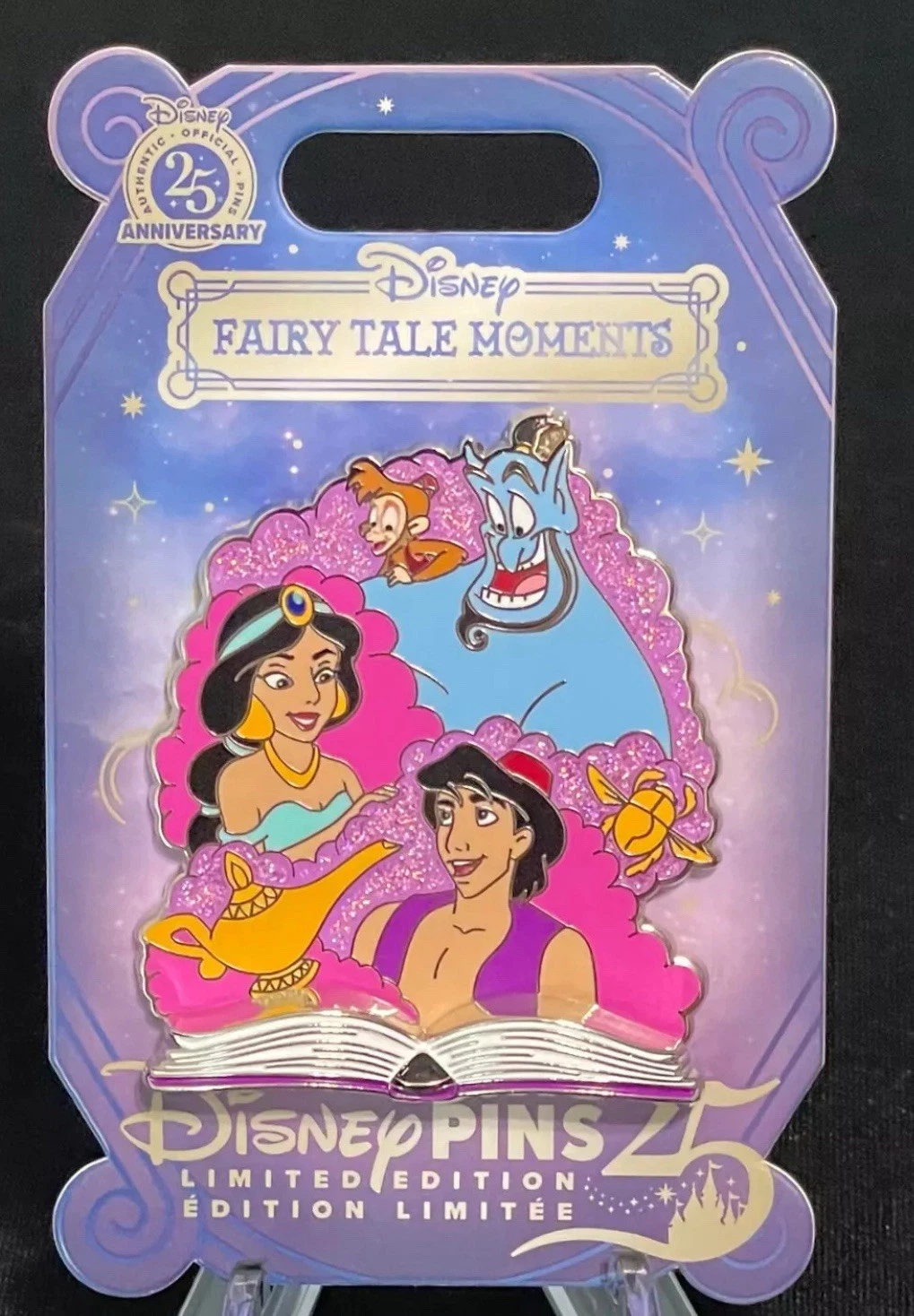 Disney Parks Pin 2025 Fairytale Moments 4 Of 12 Aladdin Jasmine Genie LE 2500
