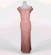 Lulus Revel Romance Formal Dress S Off Shoulder Wedding Long Maxi Ruched Pink