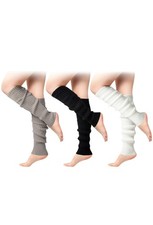 3 Pairs Leg Warmers for Women - Leg Warmers 80s Ribbed Knitted Long Socks for...