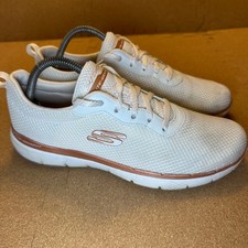 Skechers Flex Appeal 3.0 Women's Size 10 Insiders White Rose Gold Sneakers 13070