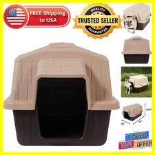 Aspen Pet Outdoor Dog House - Durable All-Weather Home for Pets Up to 15 Lbs