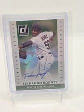 Fernando RODNEY 2015 Donruss Signature Series GREEN #'d 23/25 AUTO #38 MARINERS