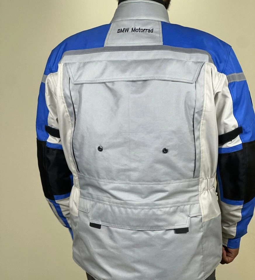 BMW Rallye touring & adventure grey/blue jacket for men's Motorcycle all Size - Image 2 of 4