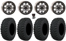 System 3 SB-7 15" Wheels Ti 6+1 33" Trekker Tires Polaris RZR Turbo R & Pro R