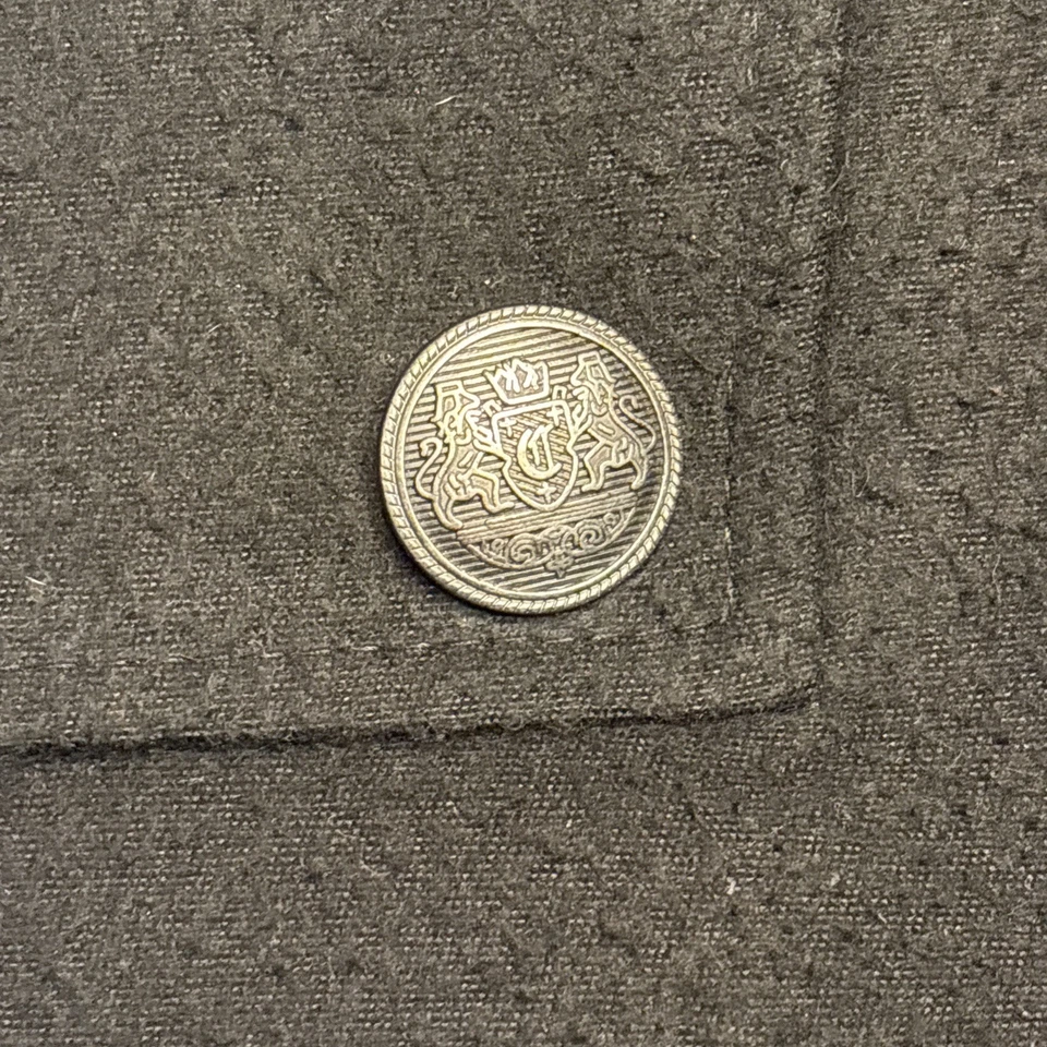 Chaqueta Abrigo Militar Grane Para Mujer Mediana Negra Manga Larga Doble Pecho Foto 4 de 4