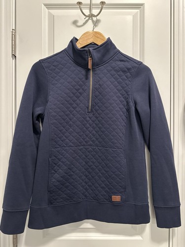 LL Bean Pullover Womens Size Small Blue QUILTED 1/4 Zip Pullover Long Sleeve - Bild 2 von 11