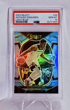 2022 Panini Select Anthony Edwards Light Blue Holo /299 #46 PSA 10 GEM MINT