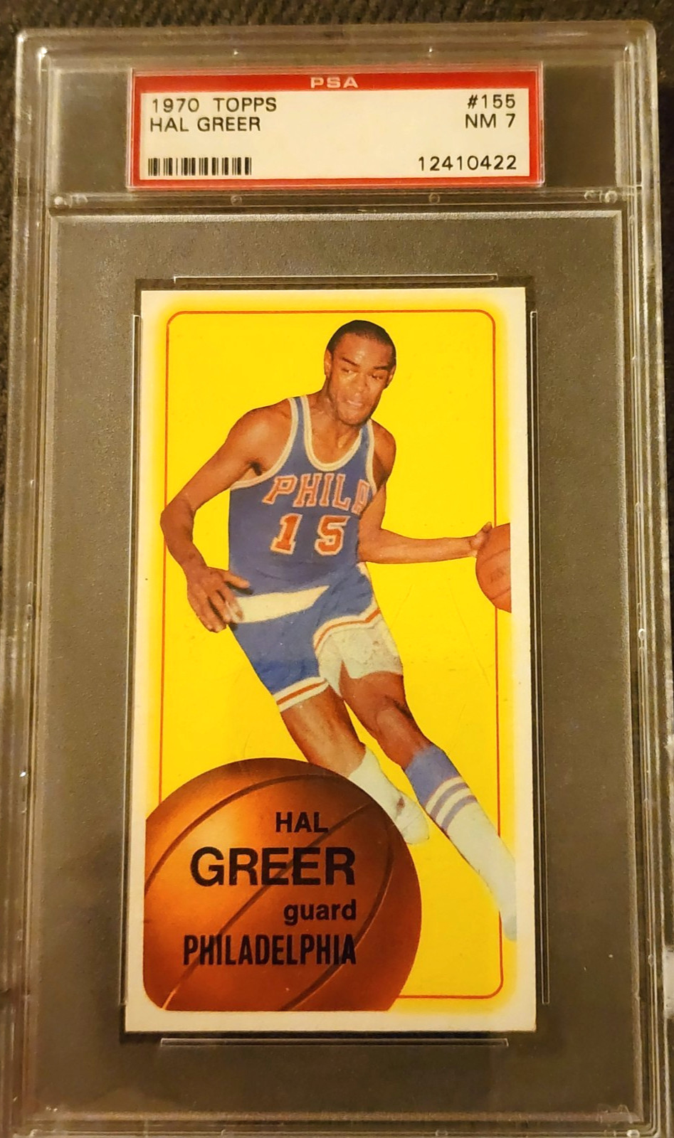 1970-71 Topps #155 Hal Greer HOF Philadelphia 76ers PSA 7 NM