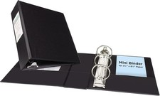 Mini 3 Ring Binder, 5.5" X 8.5", 2" round Rings, 375-Sheet Capacity, 2.8 Inch Wi