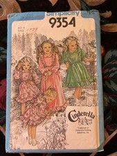 1979 Cinderella Sewing Pattern Simplicity 9354 Child Size 6 Dress CUT