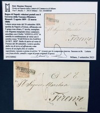 Napoli 5 Grana Varieta Filigr. 1859 Tassa 6 Crazie Toscana Firenze Diena Manzoni