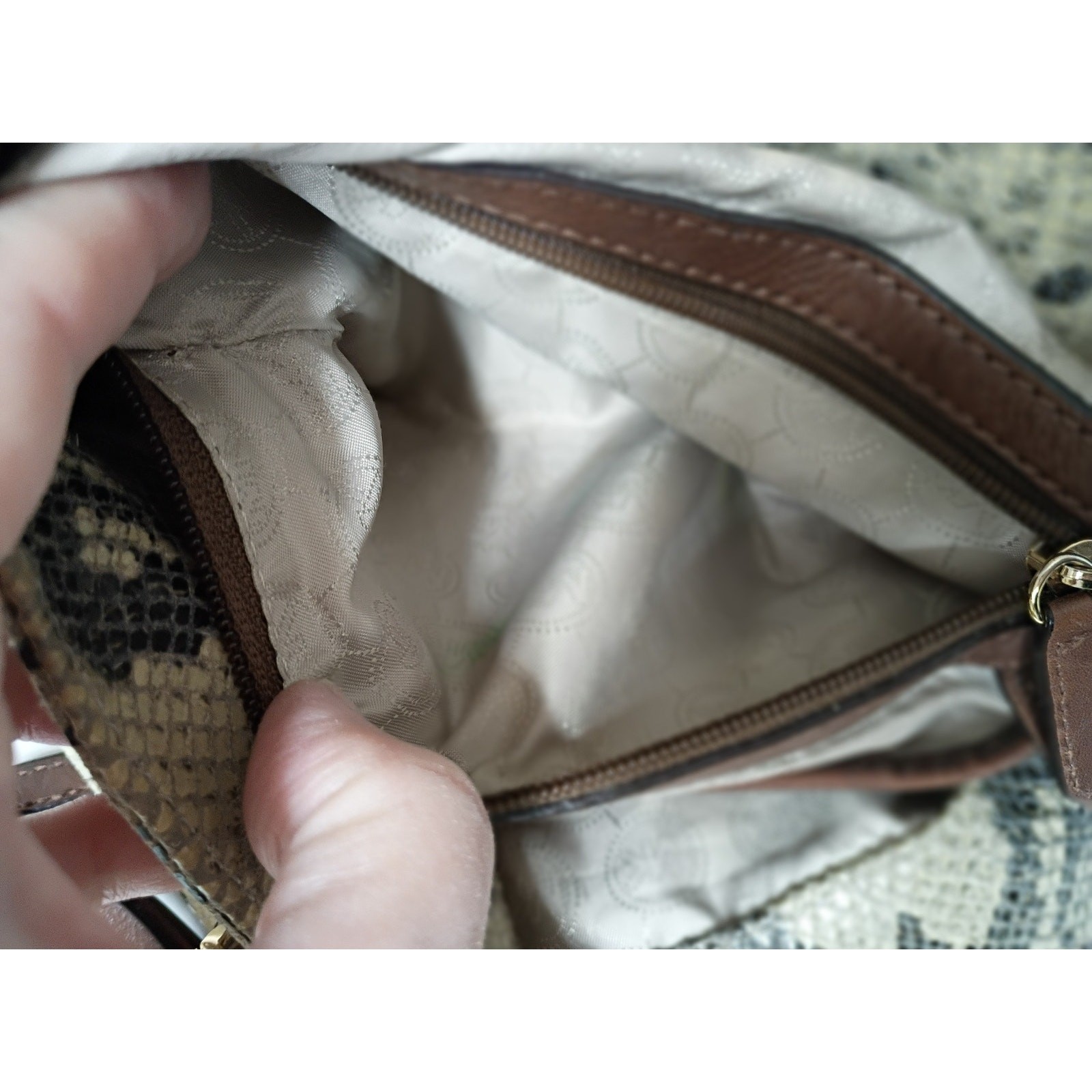 MICHAEL KORS Python Embossed Leather Shoulder Bag… - image 8