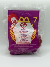 Teenie Beanie Babies Baby 1999 McDonalds Happy Meal NIP 7 Strut The Rooster