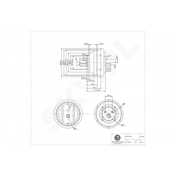 Support Moteur pour BMW Série 5 E39 conçu en aluminium premium usiné
