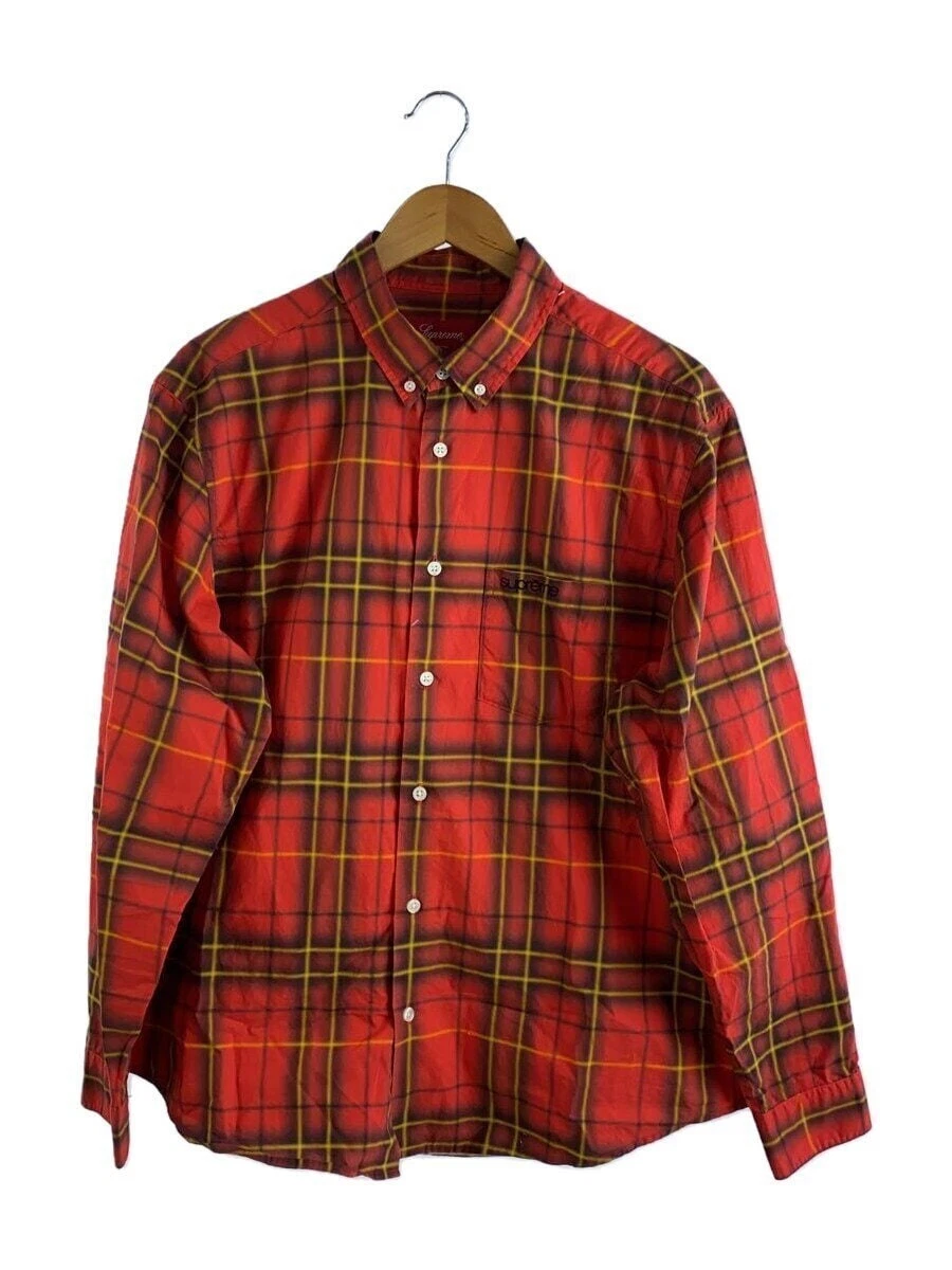 Chemise Supreme manches longues M coton ROUGE tartan CK