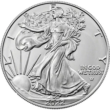2022 1 oz .999 Fine Silver American Eagle $1 Coin BU
