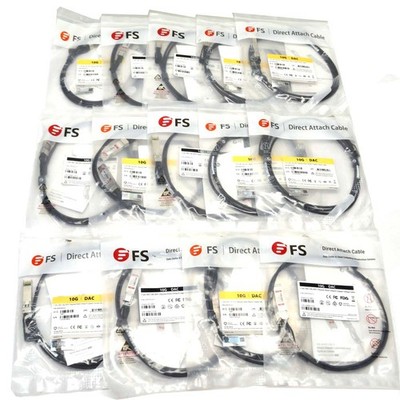 (14) NEW FS SFPP-PC015 SFP+ Passive Copper Twinax Direct Attach Cable 30861 1.5M