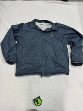 Vintage Blue Hartwell Gatorade Snapfront Windbreaker Size Large Made in USA