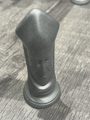 UNIQUE VINTAGE Handmade Ceramic Abstract Medieval Chess Set-COMPLETE/READ - Picture 9 of 21